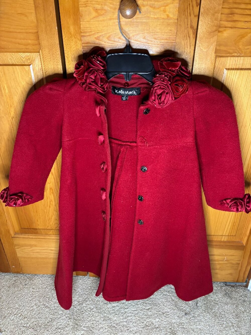 Kate Mack (3T) Red Rose Holiday Coat